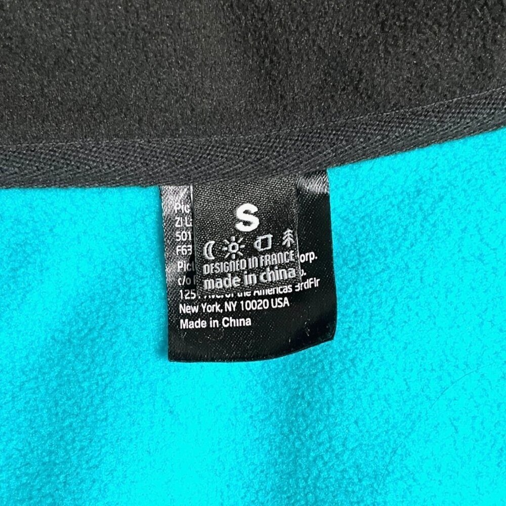 Picture Organic 1/2 Zip Tahita Grid Fleece Pullover Blue Size S Long Sleeve - Picture 6 of 7